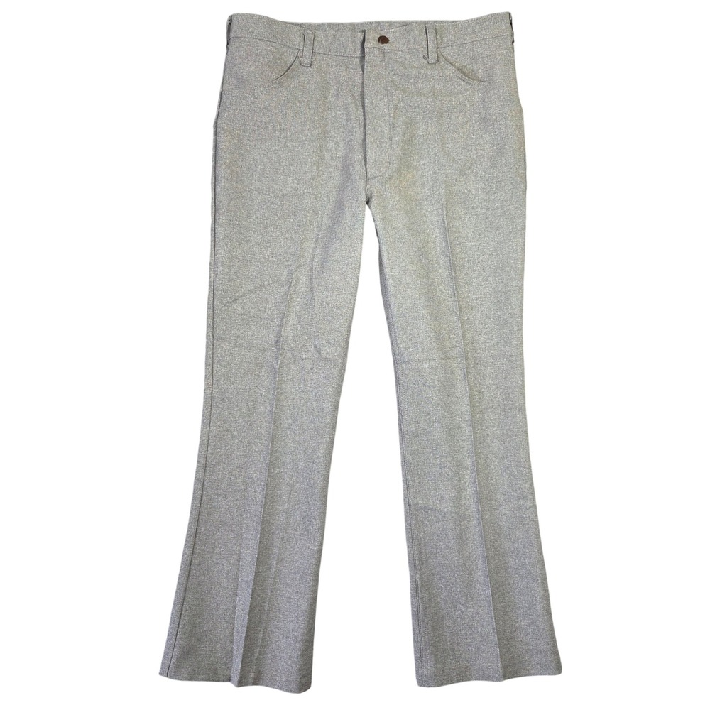 Vintage Wrangler Wrancher Dress Pants Mens 36x33 Gray WJ107GY USA Retro Cowboy